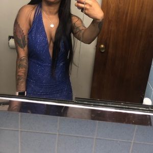 Blue sparkly birthday dress